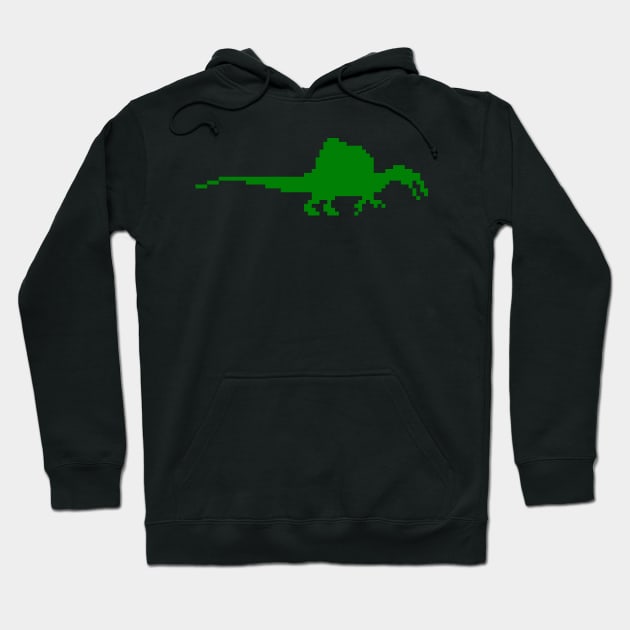 8-bit spinosaurus Green Hoodie by arc1